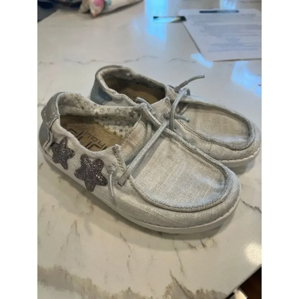 Hey Dude Children's Wendy Silver Star Shoes girls 11